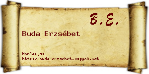 Buda Erzsébet névjegykártya